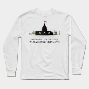 Government Corruption Black Long Sleeve T-Shirt